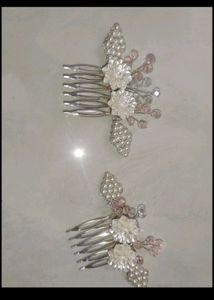 Pearl Floral Hair Combs (Set of 2)