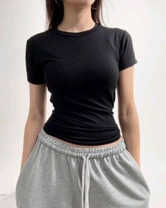 Classic Black Cropped T-Shirt