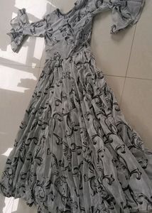 Gown With Koti For Girls