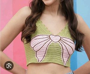 Atena Crochet Bow Top