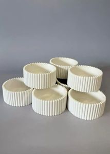 2 pcs Ribbed jar