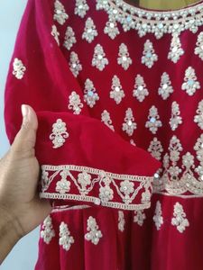 Elegant Rani pink heavy Embroidered suit