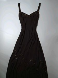Elegant Sequin Embellished Black Dress
