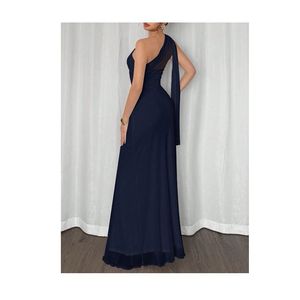 Elegant Navy Blue Evening Dress