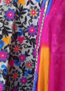 Vibrant Floral Kurta Set with Dupatta