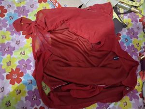 Chic Red top Set with Jeans