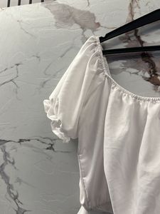 White Puff Off-Shoulder Crop Top, Bust- 36/38