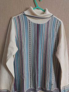 Striped Turtleneck Sweater