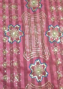 Pink Dupatta With Chamki &amp; Embroidery Work