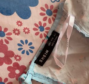 Cute Floral Baby Blue Corset Top