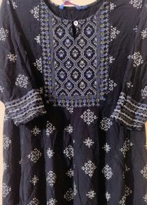 Black Full Anarkali Kurti