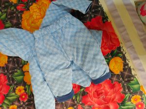 Baby Blue Checkered Loungewear Set