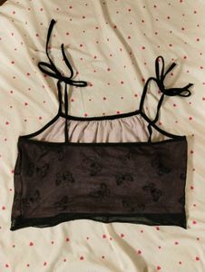 URBANIC Sheer Butterfly Camisole Top