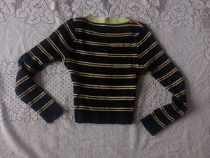 KOREAN💖 striped top &amp;Cute cardigan💝