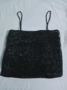 Sparkly Black Camisole Top