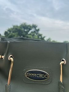 Jimmy Choo Olive Green Leather Tote