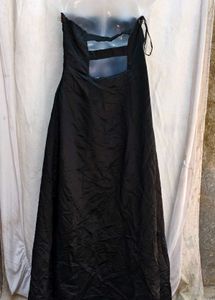 Elegant Black Strapless Maxi Dress