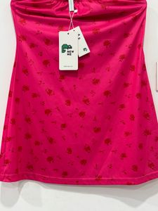 Pink Floral Mini Slip Dress