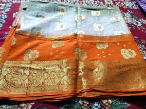 Elegant Tant Banarasi Saree with Golden Border