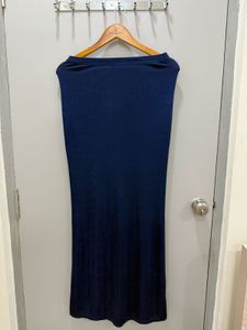 Navy Blue Maxi Skirt