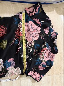 ZARA Elegant Floral Cheongsam Dress