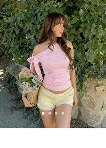 Chic One-Shoulder Tie Top