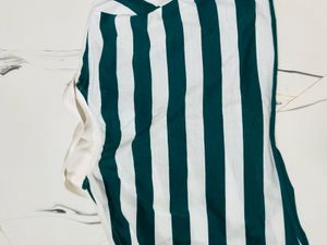 Striped Cropped Rugby Tshirt