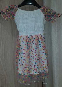 Set of 2- Polka Dot Mesh Dresses (12-24m)