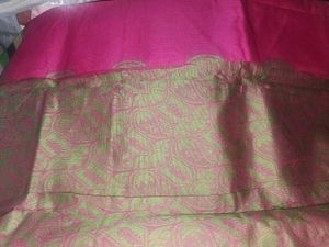 Vibrant Pink & Green Saree