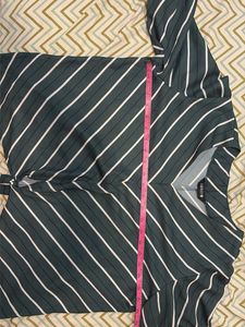 Stylish Striped Tie-Front Blouse