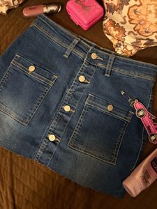 Mini denim skirt 🐆🎱