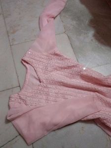 Elegant Pink Sequined Kurta