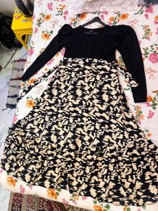 Stylish Black & Patterned Dress