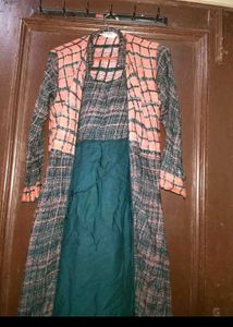 Stylish Long Kurti with Jacket attach