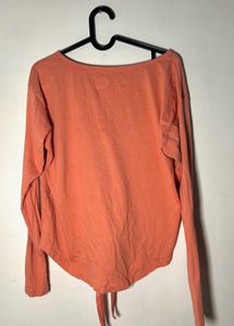 Combo of 2 Full Sleeve Tie-Up Tops | Blue &amp; Peach