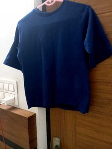 Classic Blue Round Neck T-Shirt