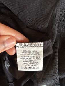 Black Net Top With Inner