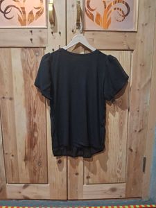 Elegant Sheer Black Party Top