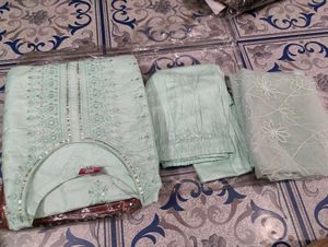 Beautiful Mint Green Kurta Set with Dupatta