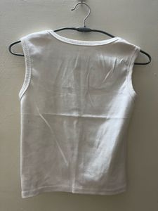 Cream Square Neck Tank Top