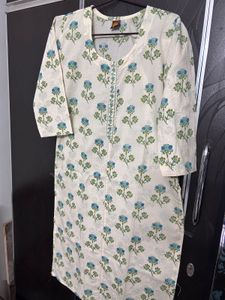Floral Cream Print Kurta