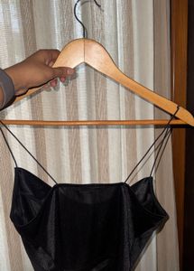 Satin Black Cami Top