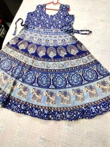 Boho Print Dress💙💚🤍