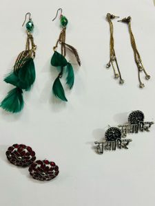 Combo Set of 4 Stylish Earrings