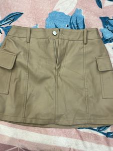 Tan Mini Skirt