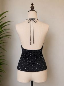 Black Polka Dot Top