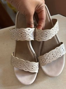 Stylish Laser-Cut Slip-On Sandals