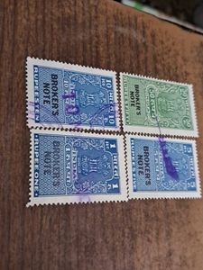 4 brokers note fiscal stamps