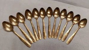 Vintage Gold-Tone Spoon Set (11 Pieces)