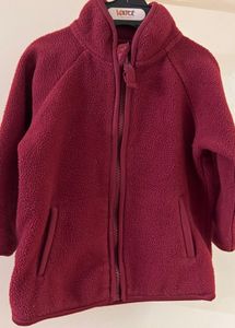 Karrot Burgundy Fleece Zip-Up Jacket